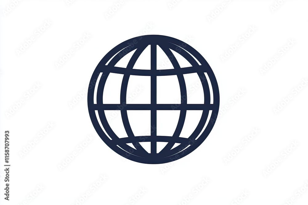 Globe icon vector illustration, go to web symbol icon, www symbol, web icon, website, isolated white background Globe icon vector illustration, go to web symbol icon, www symbol, web icon, website, isolated white background