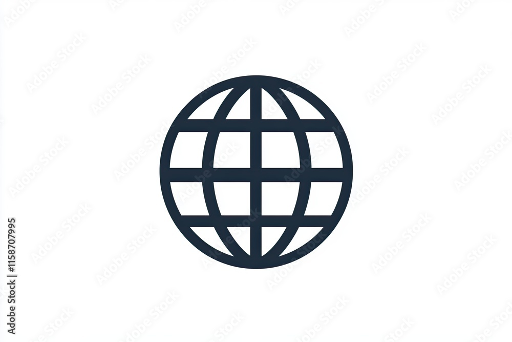 Globe icon vector illustration, go to web symbol icon, www symbol, web icon, website, isolated white background Globe icon vector illustration, go to web symbol icon, www symbol, web icon, website, isolated white background