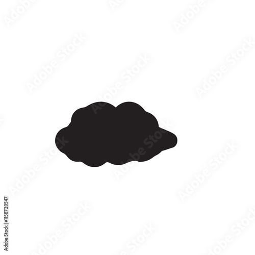 Clouds silhouettes. Vector set of clouds shapes On White Background. Collection of various forms and contours.