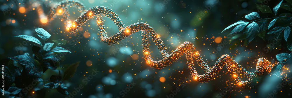 A dynamic hologram of intertwined DNA strands and glowing beauty icons like a mirror and a leaf, set against a mint green background to represent the fusion of beauty and health sciences, A dynamic hologram of intertwined DNA strands and glowing beauty icons like a mirror and a leaf, set against a mint green background to represent the fusion of beauty and health sciences,