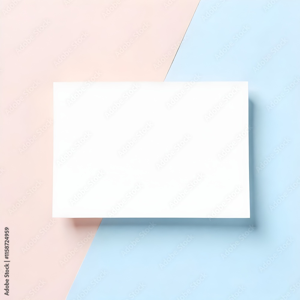 Minimalist Blank Card on Gradient Background for Modern Aesthetic Design