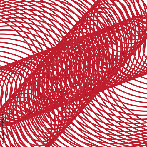 Abstract wavy, waving, billowy and undulating lines. Squiggly, squiggle lines with twist effect. Abstract
