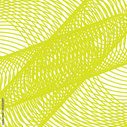 Abstract wavy, waving, billowy and undulating lines. Squiggly, squiggle lines with twist effect. Abstract