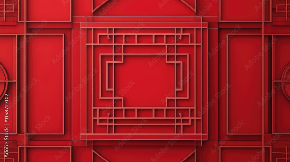 This vibrant abstract design showcases overlapping red squares, creating a dynamic background for new year celebrations. Ideal for banners, postcards, and decoration This vibrant abstract design showcases overlapping red squares, creating a dynamic background for new year celebrations. Ideal for banners, postcards, and decoration