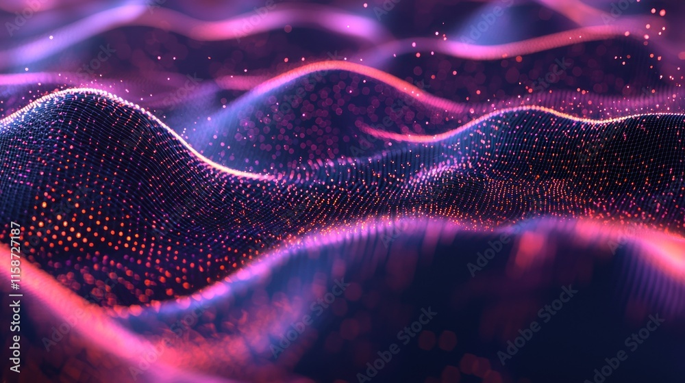Abstract pink and purple particle wave background. Abstract pink and purple particle wave background.
