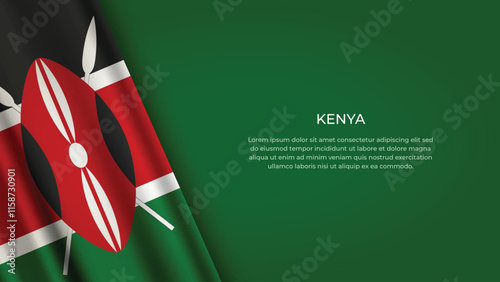 KENYA Flag with Original color