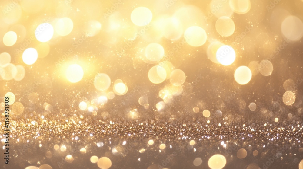 A shimmering golden bokeh effect isolated on a transparent PNG A shimmering golden bokeh effect isolated on a transparent PNG
