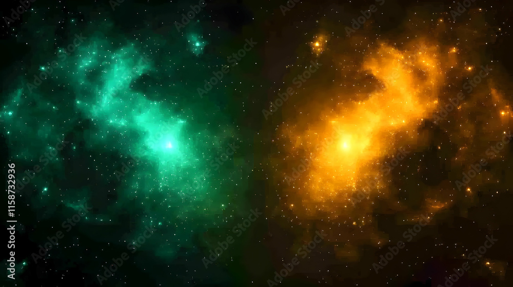 Naklejka premium Cosmic Nebula Abstract Background