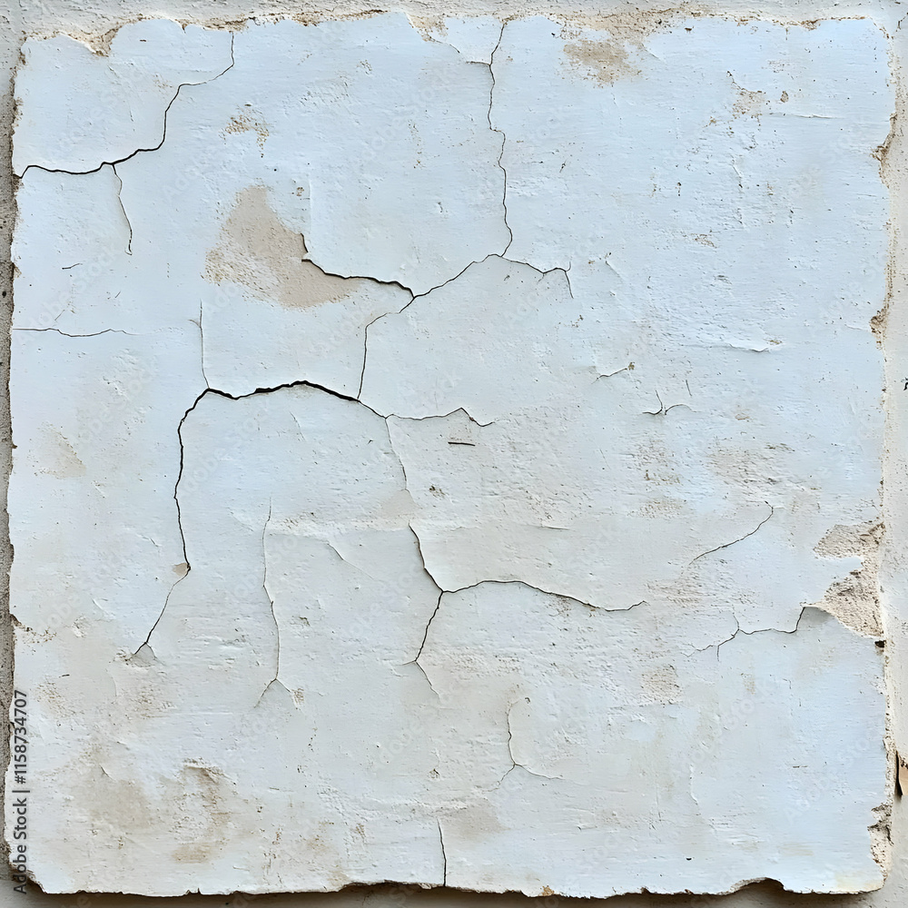 Obraz premium Cracked White Plaster Background Texture
