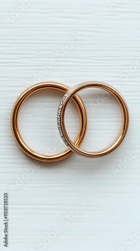 Wallpaper Mural Rose Gold Wedding Rings Photo Torontodigital.ca