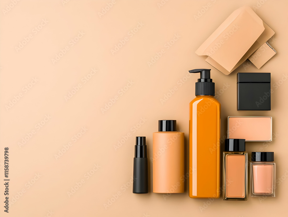 Orange Cosmetic Product Packaging Illustration Orange Cosmetic Product Packaging Illustration