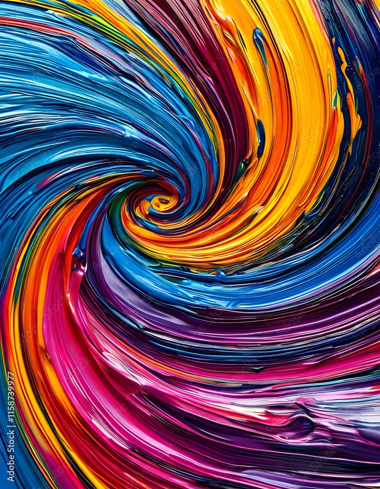 Fototapeta premium Colorful splashes of multicolored paints.
