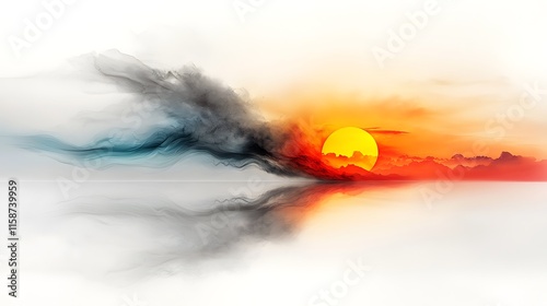 An abstract digital painting representing the chaos and clarity of a creative mind. Ultra-Realistic, Photo Realistic, highly detailed, 