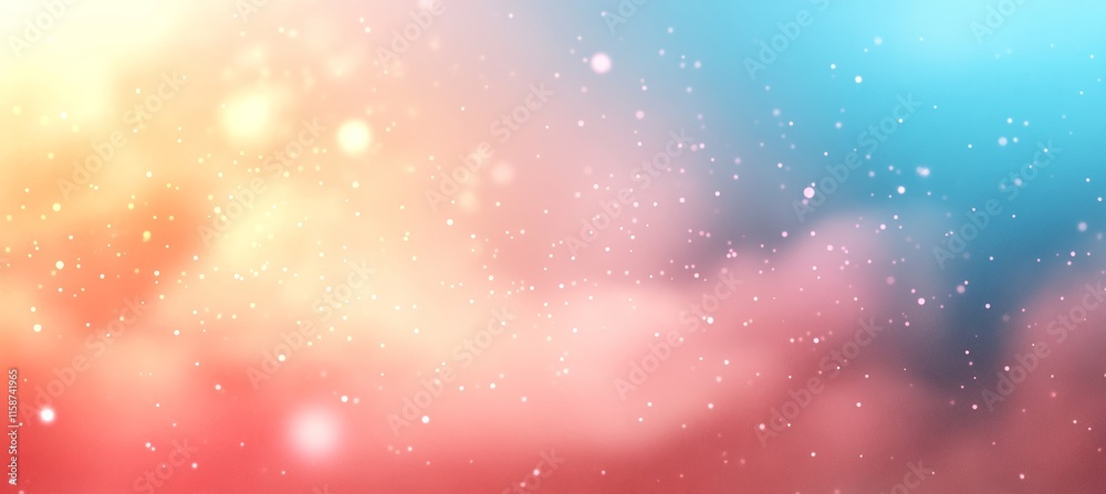 Pastel Dreamy Cloud Background, Abstract Colorful Gradient with Shimmering Light Particles and Bokeh Pastel Dreamy Cloud Background, Abstract Colorful Gradient with Shimmering Light Particles and Bokeh