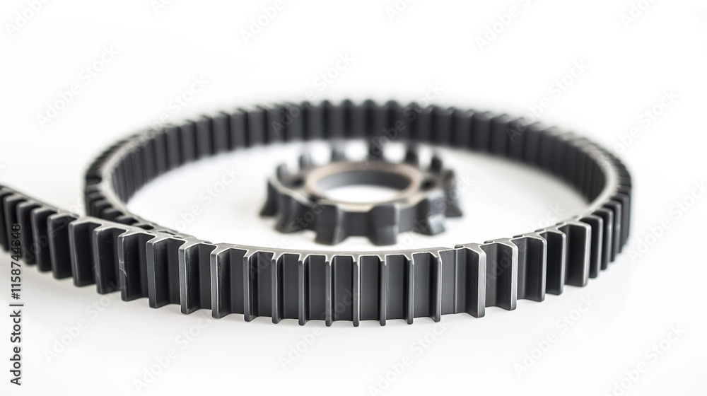 Car Timing Belt isolated on White background Car Timing Belt isolated on White background