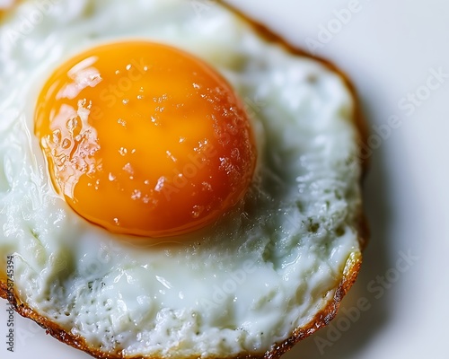 Close-up of a perfectly fried egg with a runny yolk. (12) photo