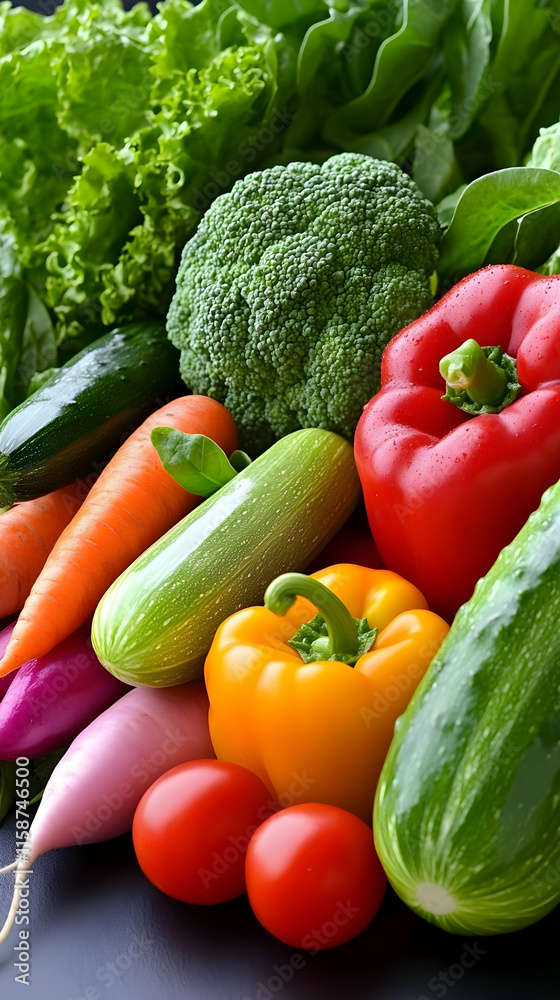 Vibrant Vegetable Still Life Photo Vibrant Vegetable Still Life Photo