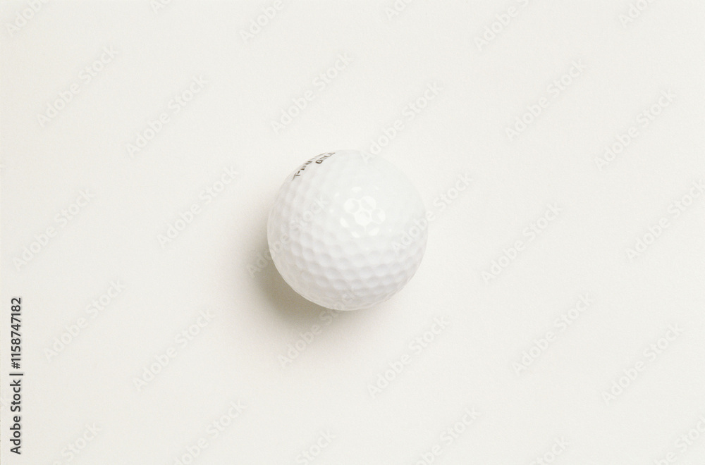 clean golf ball with white background