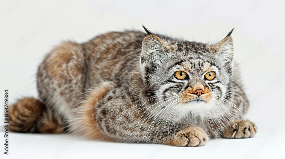 Obraz premium Pallass Cat isolated on White background