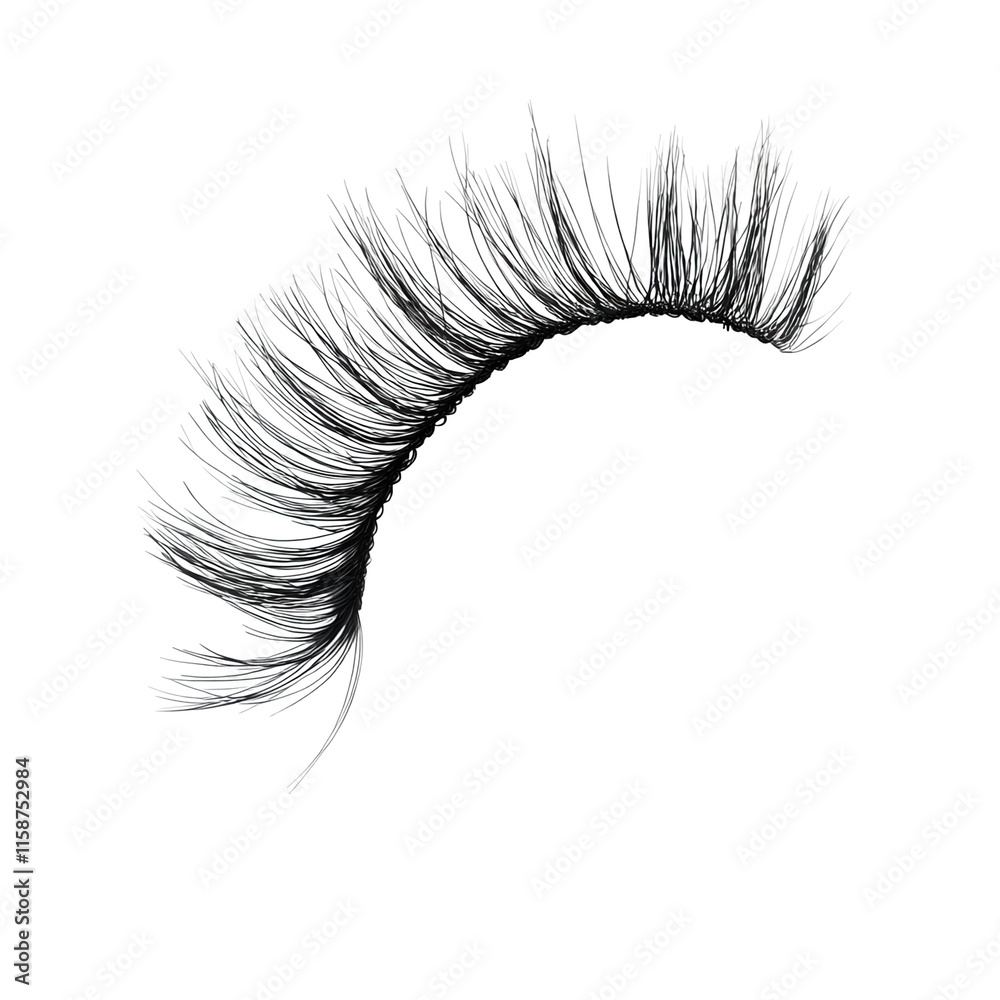 Eyelash extension display studio setting product clean aesthetic side angle transparent background Eyelash extension display studio setting product clean aesthetic side angle transparent background