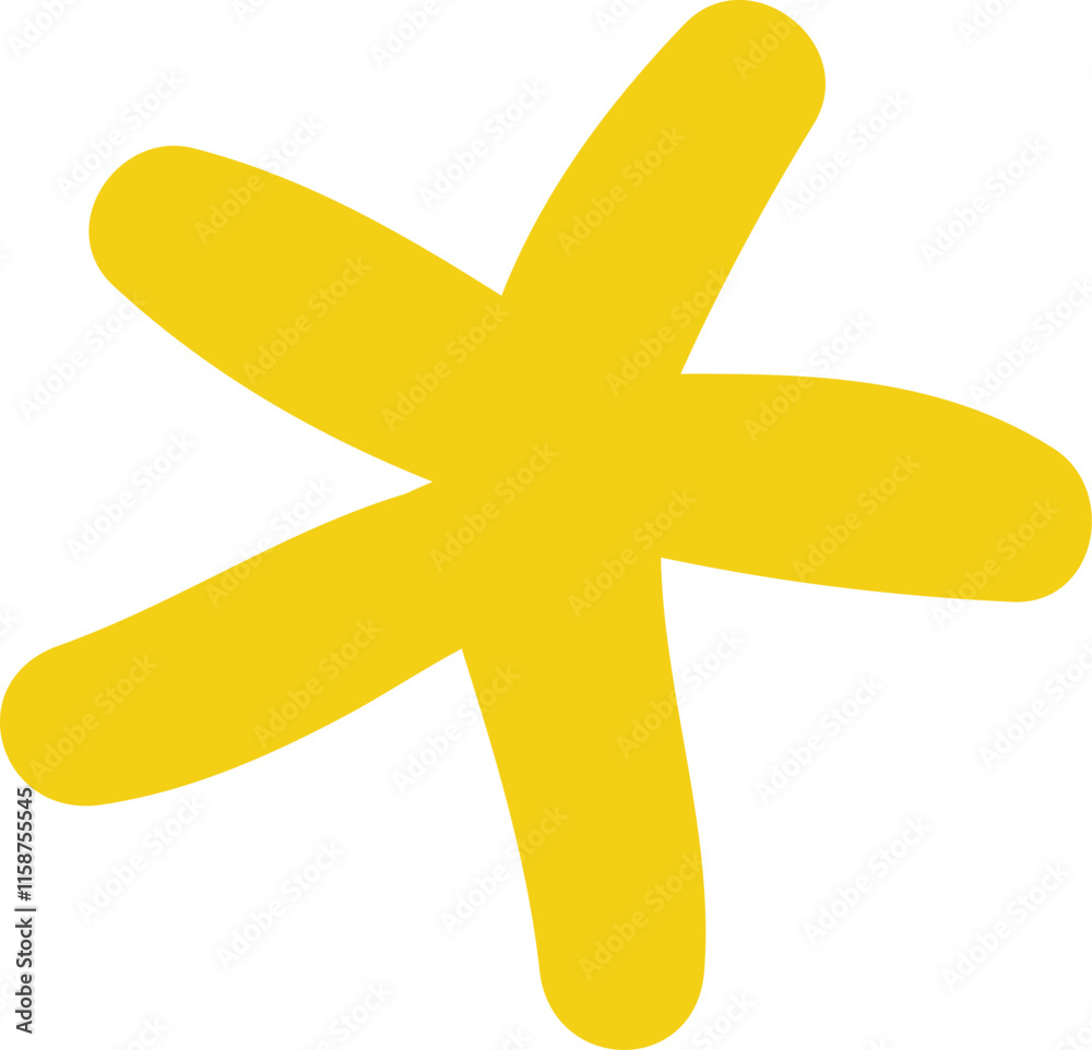 Obraz premium Doodle Lined Star