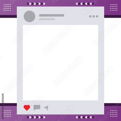 Twibbon Template with Purple Background and Icon Elements Displayed