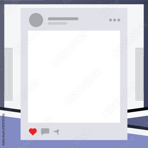 Twibbon Interface Template with Transparent Placeholder Design