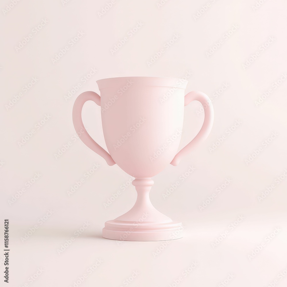 3d minimalist sports cup icon design soft muted tones digital artwork contemporary style modern aesthetic 3d minimalist sports cup icon design soft muted tones digital artwork contemporary style modern aesthetic