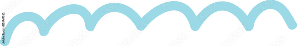 Obraz premium Doodle Abstract Curved Line
