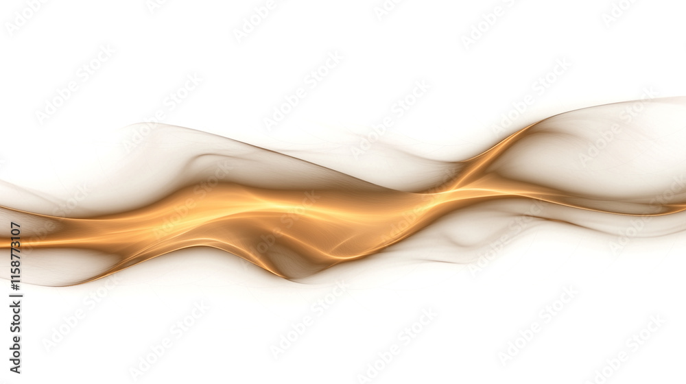 Pale orange glowing wave effect isolated on transparent background Pale orange glowing wave effect isolated on transparent background