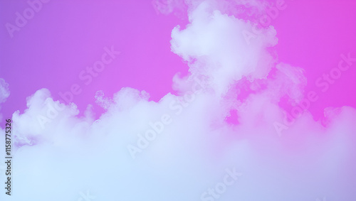 gulp of liquid nitrogen fog with a purple backdrop