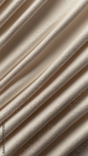 Elegant Cream Fabric with Folds and Pleats