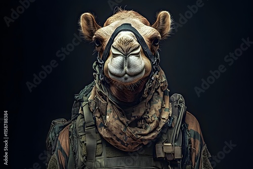 Camel Soldier: A Unique Portrait of Strength and Resilience photo