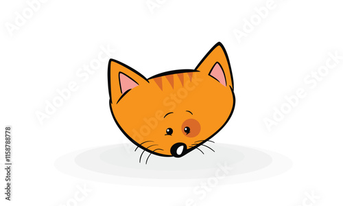 Cute cat vector concept. cat head cartoon characters, cat mascot logo vector, mascot cat head, animals, kittens, pets, graphics, cats, Graphic element for website. Cartoon flat vector illustration