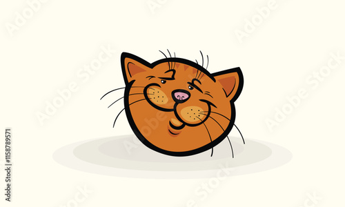 Cute cat vector concept. cat head cartoon characters, cat mascot logo vector, mascot cat head, animals, kittens, pets, graphics, cats, Graphic element for website. Cartoon flat vector illustration