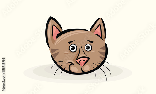 Cute cat vector concept. cat head cartoon characters, cat mascot logo vector, mascot cat head, animals, kittens, pets, graphics, cats, Graphic element for website. Cartoon flat vector illustration