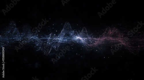 Dark technology-driven shockwave effect, creating a futuristic, dynamic burst with high-tech energy on black background photo