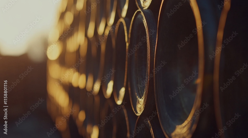 Oil barrels stacked in storage, symbolizing the global reliance on fossil fuels and the need for sustainable energy solutions. Oil barrels stacked in storage, symbolizing the global reliance on fossil fuels and the need for sustainable energy solutions.