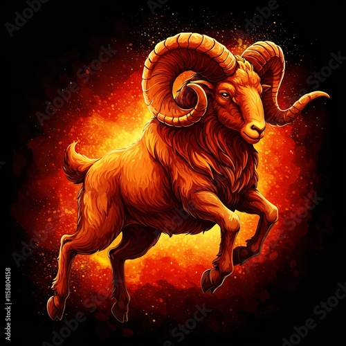 zodiac sign ARIES illustration photo