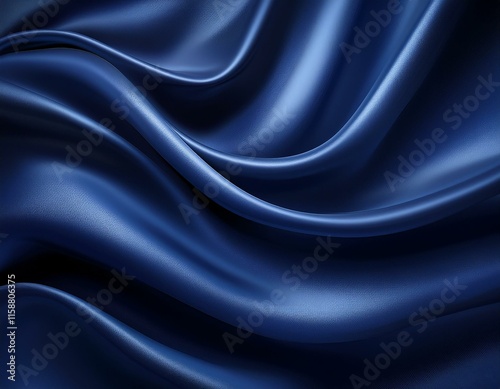 Wallpaper Mural Abstract dark blue background. Silk satin. Navy blue color. Elegant background with space for design. Soft wavy folds. Torontodigital.ca