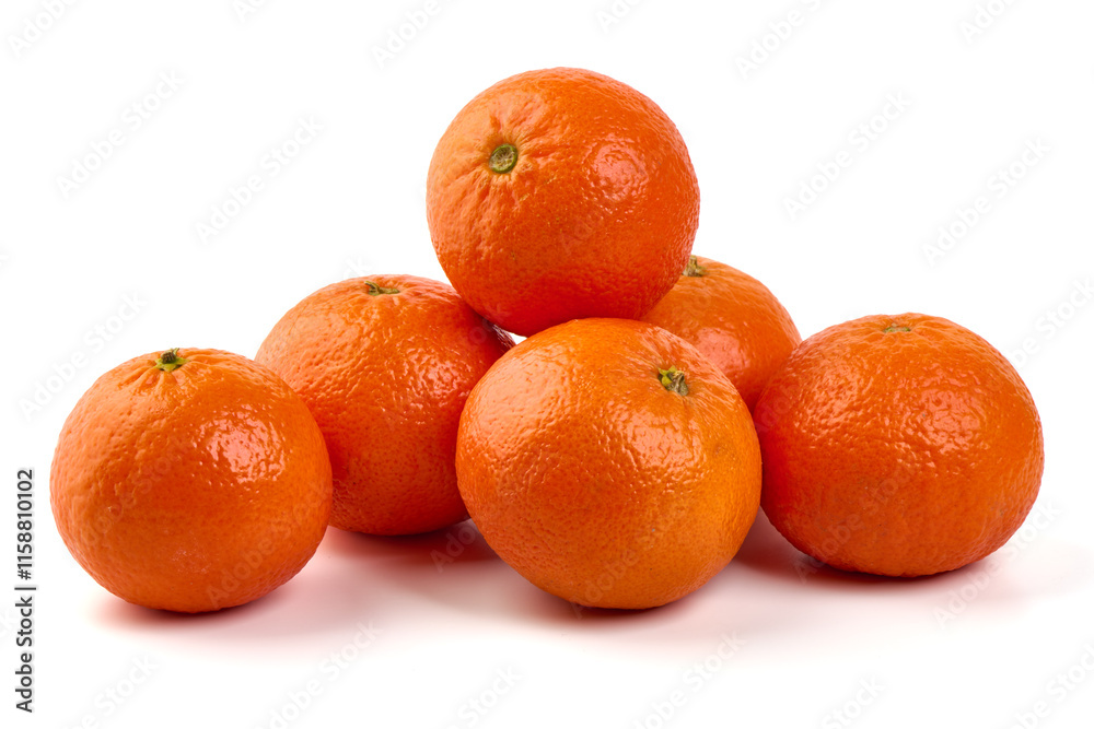 Fresh tangerines, isolated on white background. Fresh tangerines, isolated on white background.