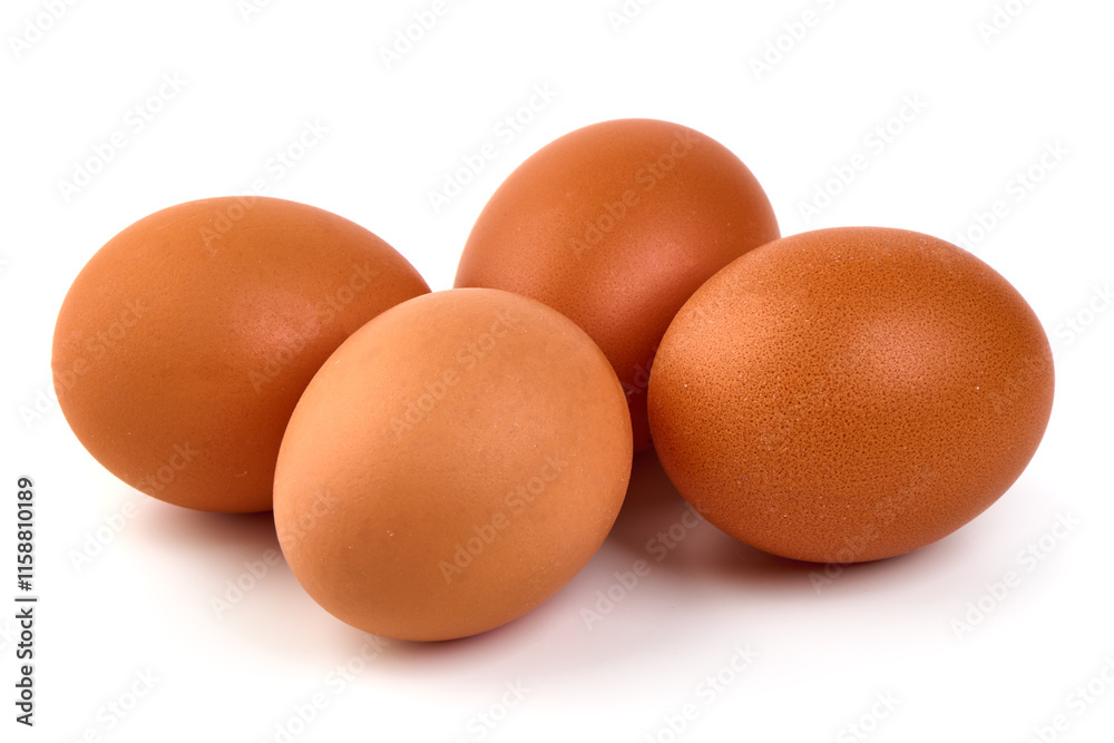 Chicken eggs, isolated on white background. Chicken eggs, isolated on white background.