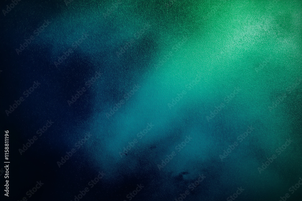Fototapeta premium Luxury Abstract Background: Dark Teal, Jade, and Emerald Green Gradient with Satin Texture, Glitter Shimmer, and Elegant Drapery Waves