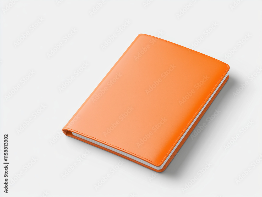 Clasped Diary on a Soft Peach Background with Subtle Angles Clasped Diary on a Soft Peach Background with Subtle Angles