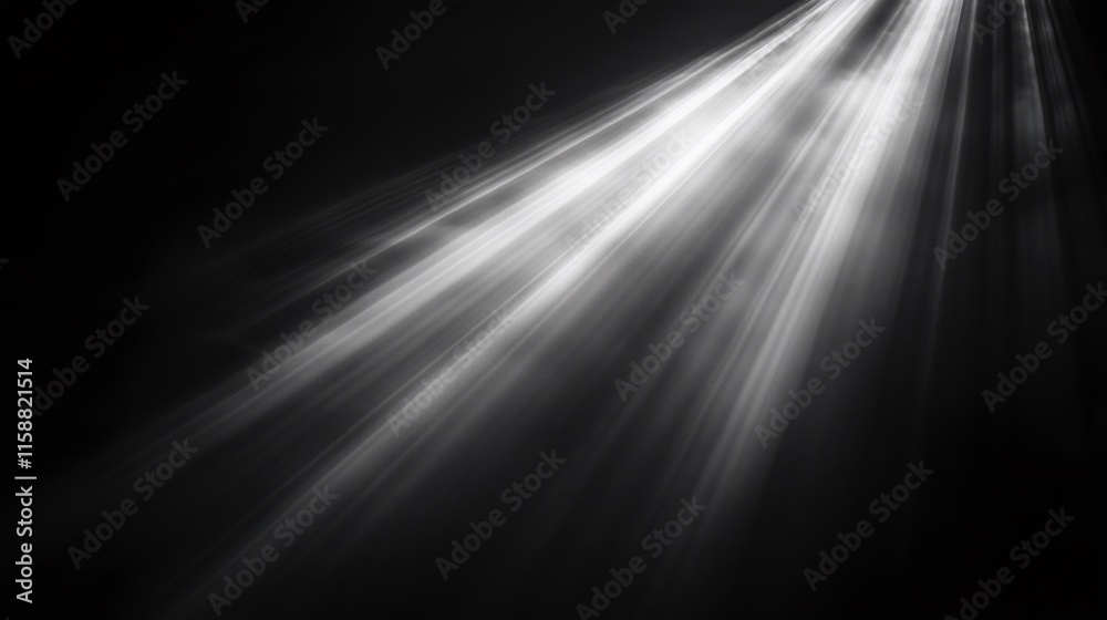 Minimalist Display of Long Bright Light Rays Against a Subtle Black Background Minimalist Display of Long Bright Light Rays Against a Subtle Black Background