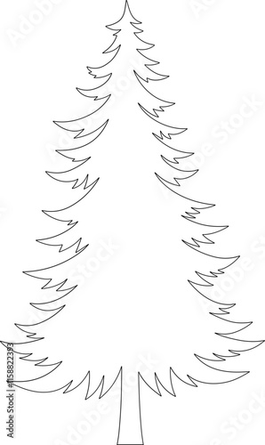 Fir tree silhouette desigh illustration