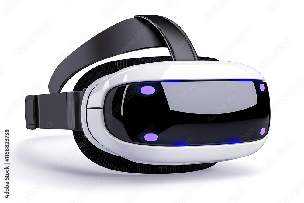 Sleek Virtual Reality Headset with Black and White Design Sleek Virtual Reality Headset with Black and White Design