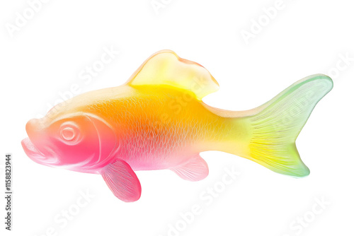 Colorful Gummy fish Candy Isolated photo