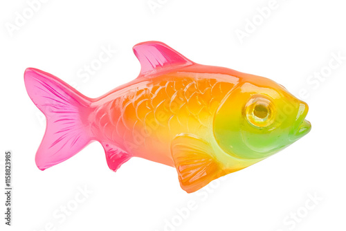 Colorful Gummy fish Candy Isolated photo