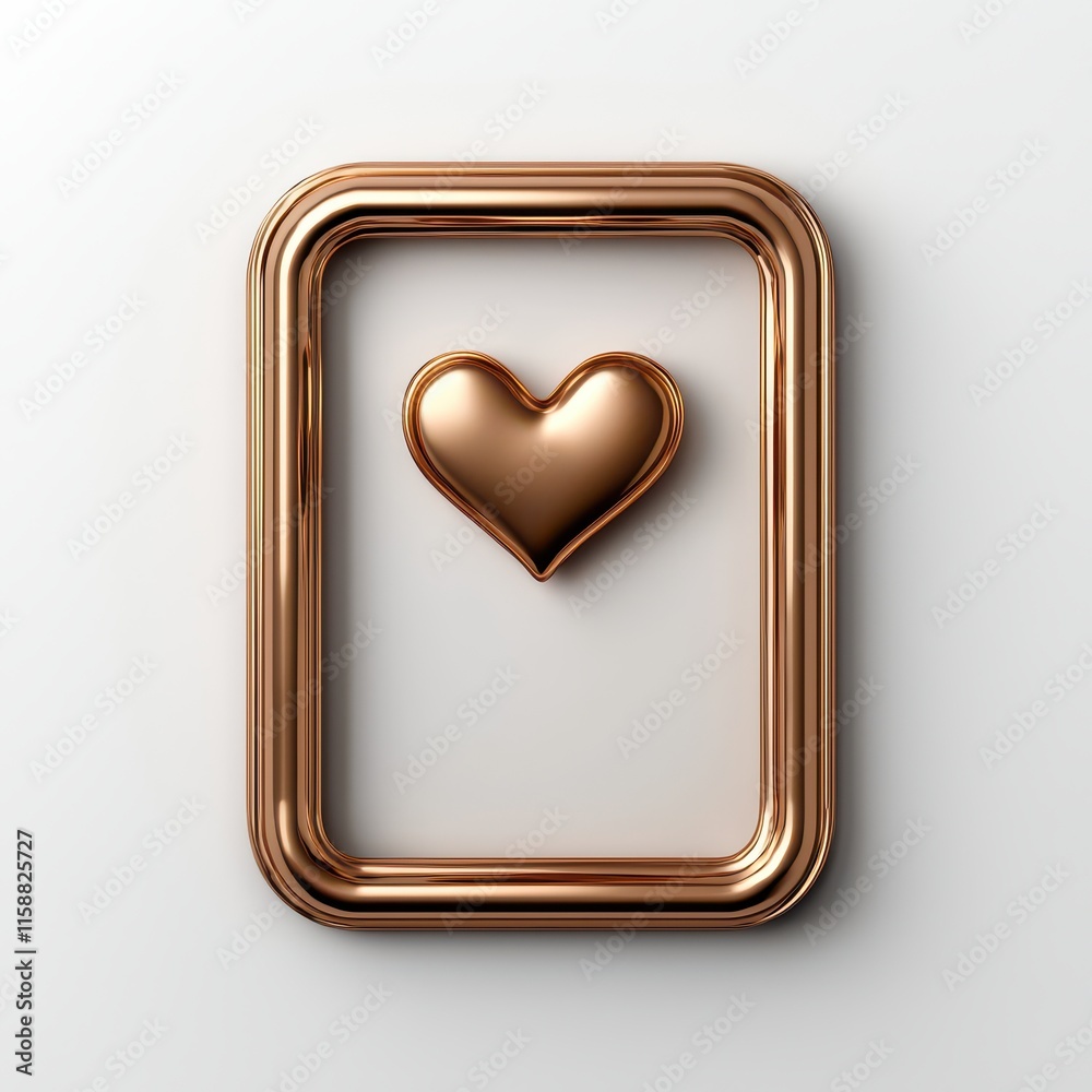 A sleek, modern design featuring a bronze heart inside a rectangular frame, symbolizing love and connection. A sleek, modern design featuring a bronze heart inside a rectangular frame, symbolizing love and connection.
